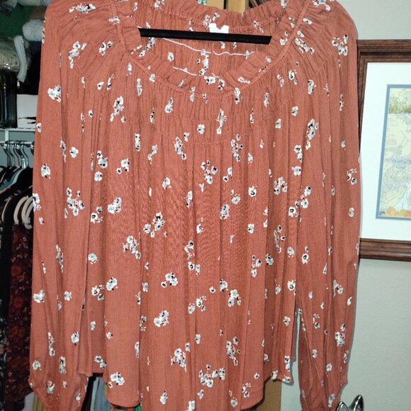 Ces Femme Tops - Ces Femme Floral Rust Top